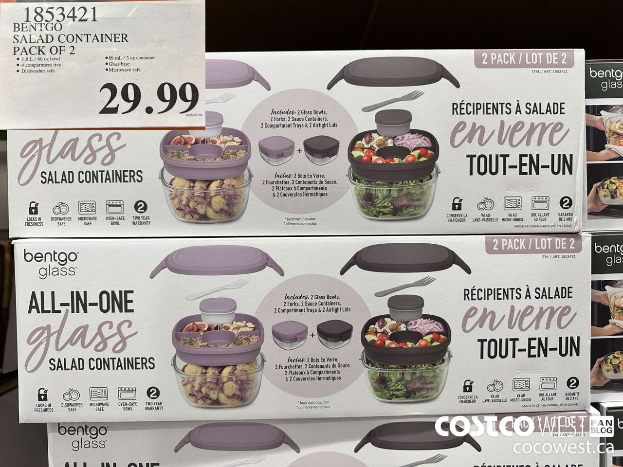 1853421 BENTGO SALAD CONTAINER PACK OF 2 $29.99