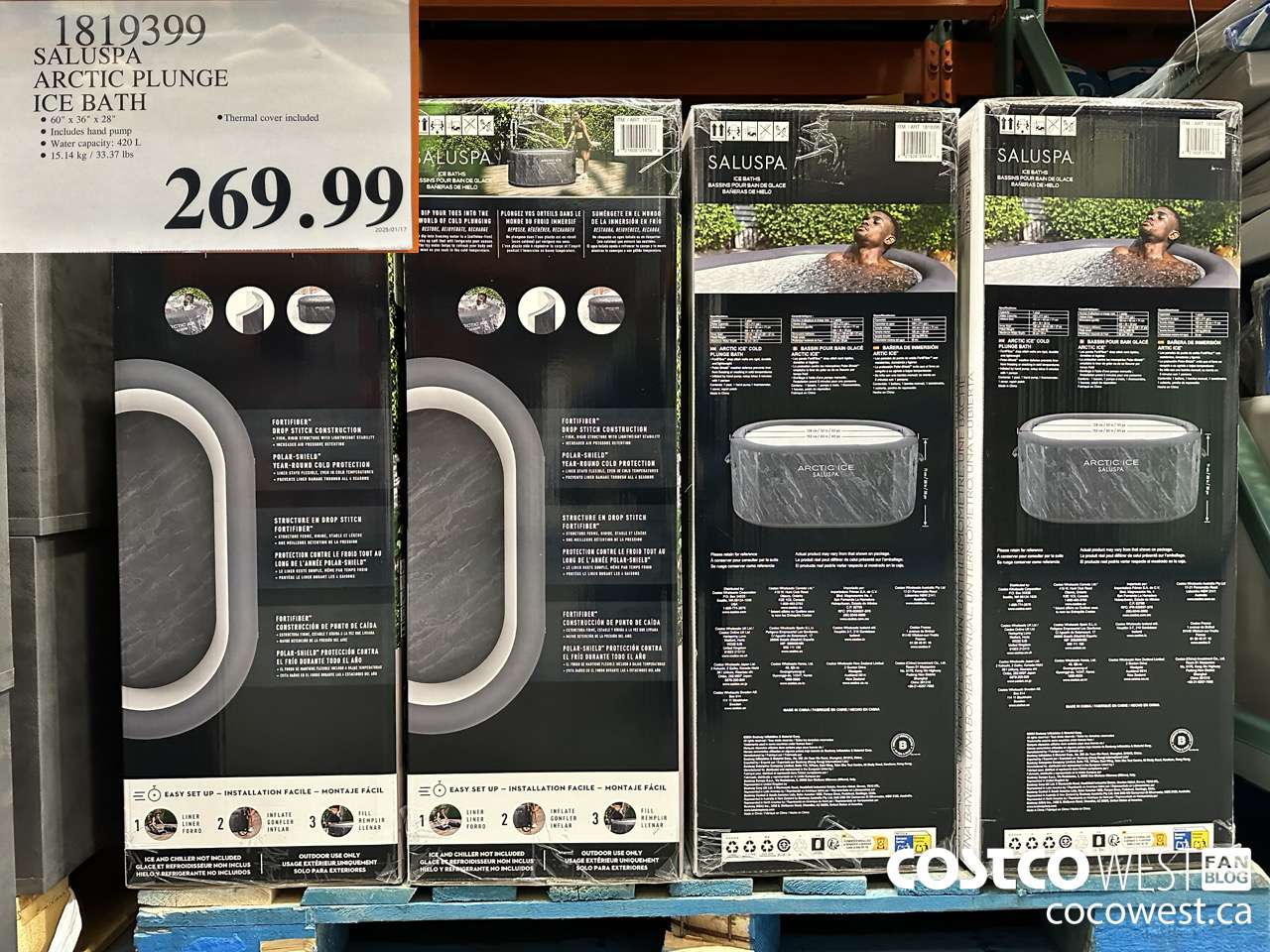 1819399 BESTWAY ARCTIC PLUNGE ICE BATH $269.99