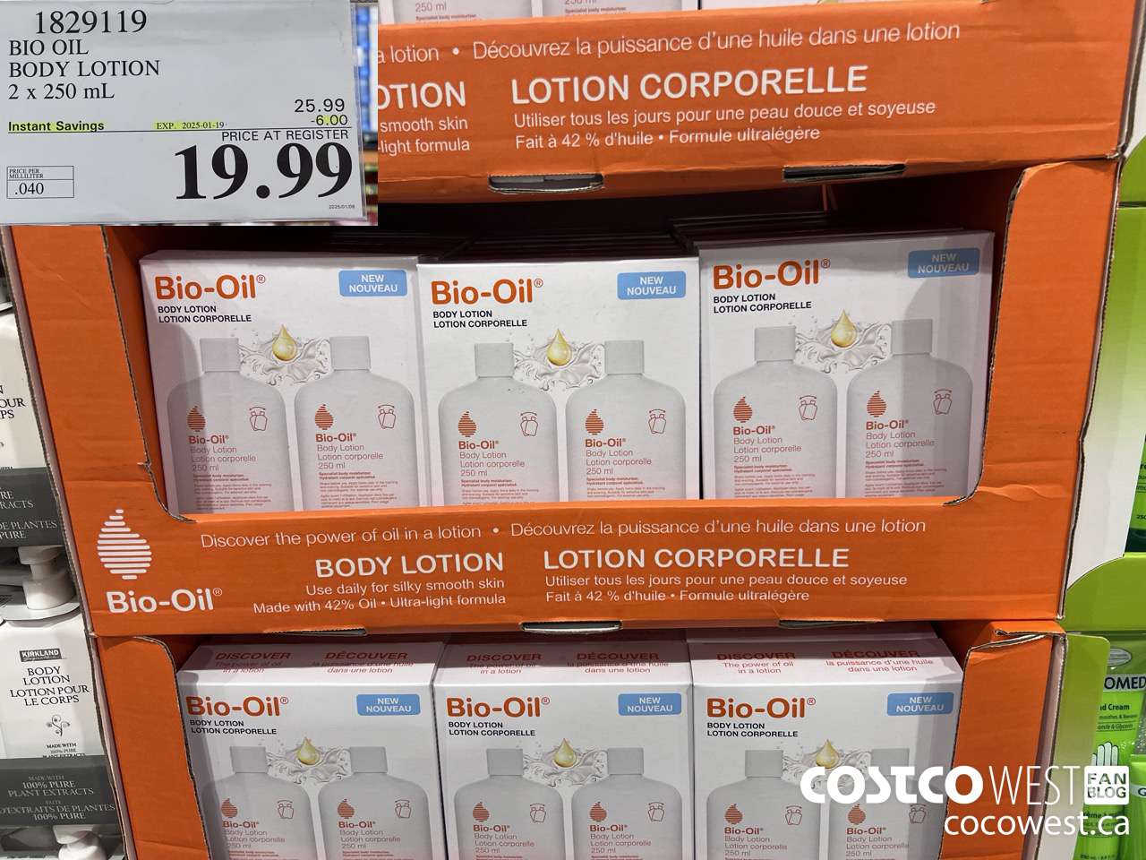 1829119 BIO OIL BODY LOTION 2 X 250ML ($6.00 INSTANT SAVINGS EXPIRES ON 2025-01-19) $19.99