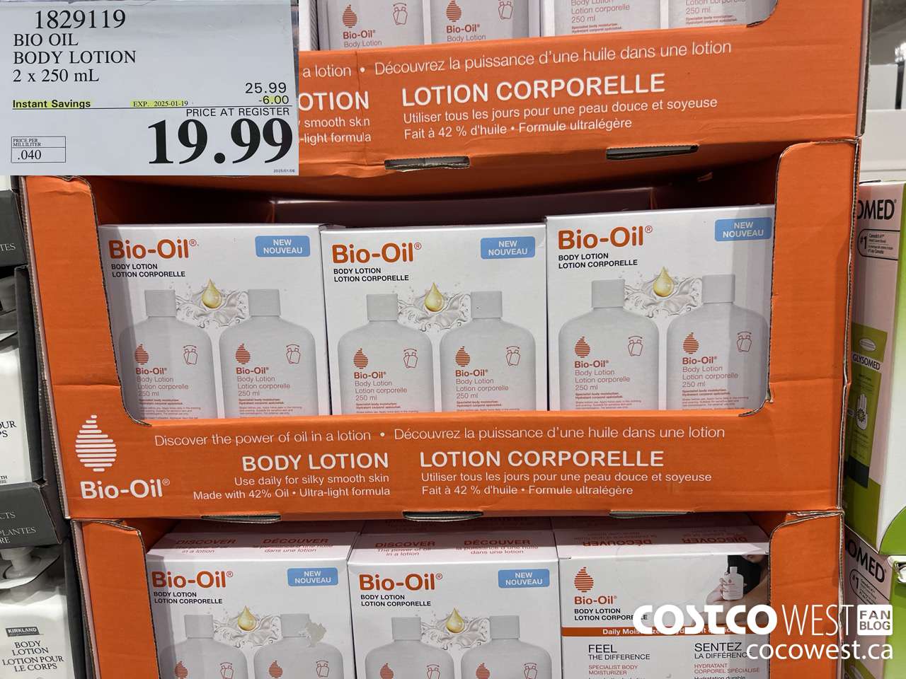 1829119 BIO OIL BODY LOTION 2 X 250ML ($6.00 INSTANT SAVINGS EXPIRES ON 2025-01-19) $19.99