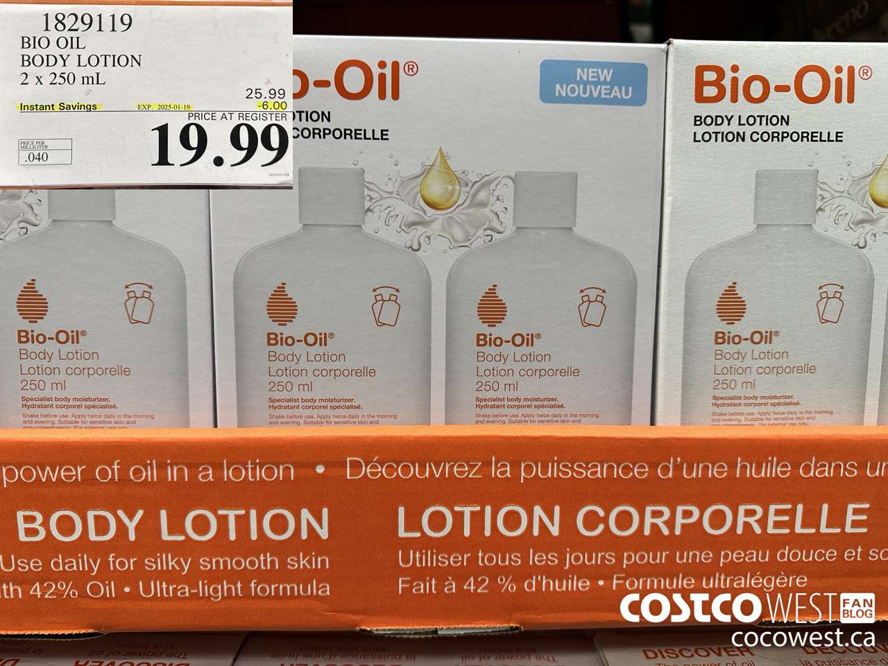1829119 BIO OIL BODY LOTION 2 X 250ML ($6.00 INSTANT SAVINGS EXPIRES ON 2025-01-19) $19.99