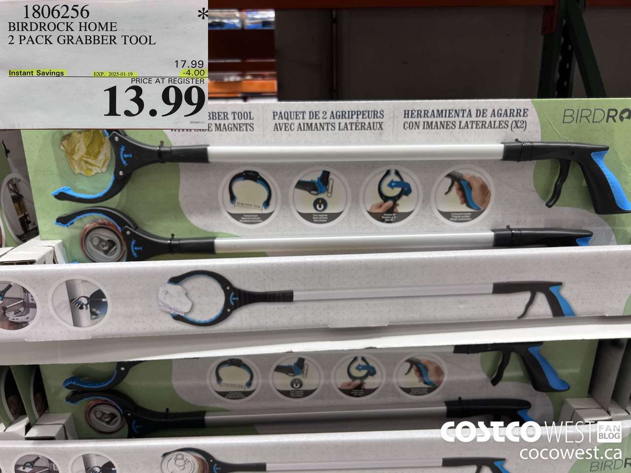 1806256 BIRDROCK HOME 2 PACK GRABBER TOOL ($4.00 INSTANT SAVINGS EXPIRES ON 2025-01-19) $13.99