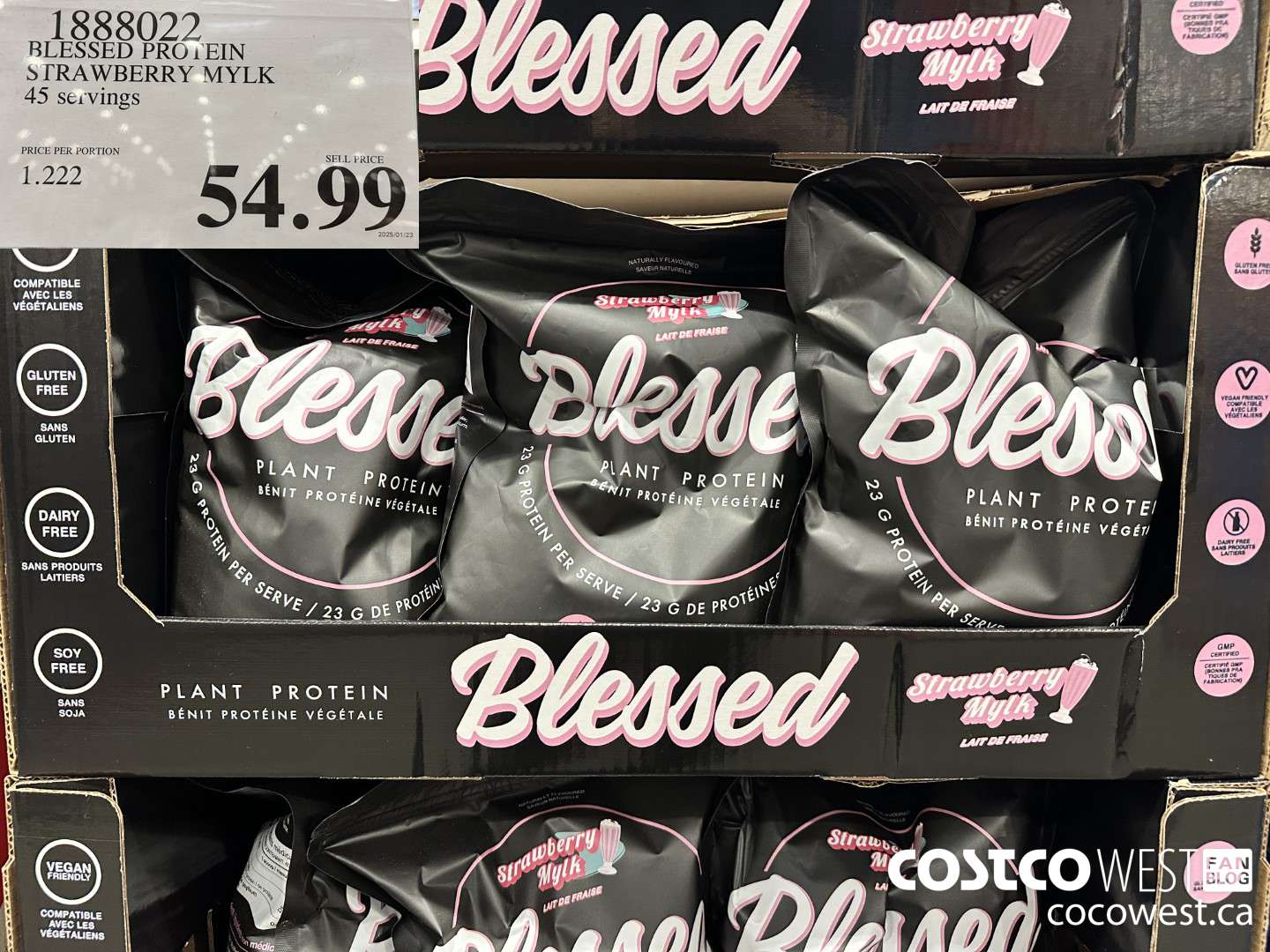 1888022 BLESSED PROTEIN STRAWBERRY MYLK 45 SERVINGS $54.99