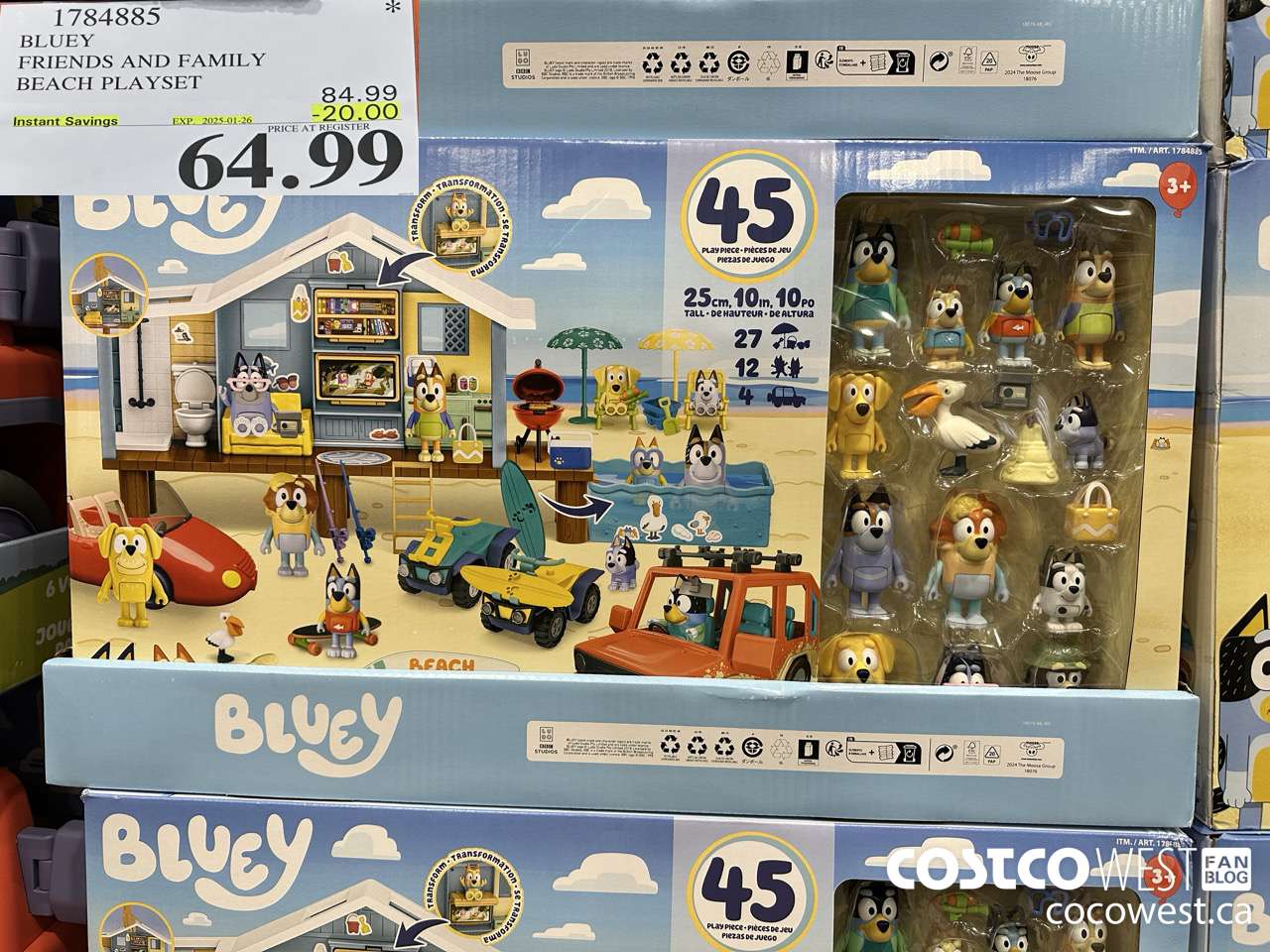 1784885 BLUEY FRIENDS AND FAMILY BEACH PLAYSET ($20.00 INSTANT SAVINGS EXPIRES ON 2025-01-26) $64.99