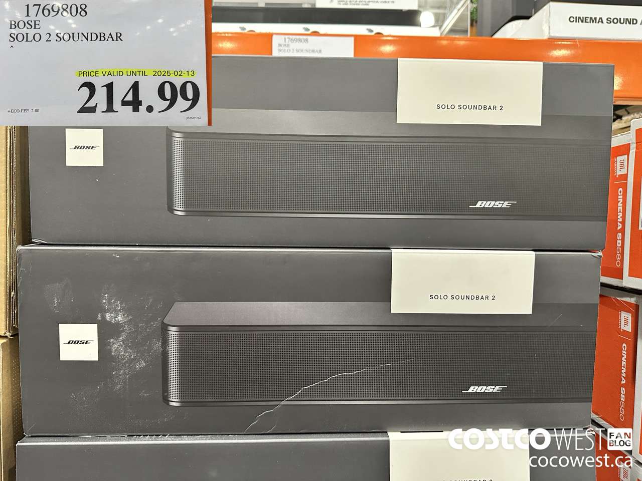 1769808 BOSE SOLO 2 SOUNDBAR (EXPIRES ON 2025-02-13) $214.99