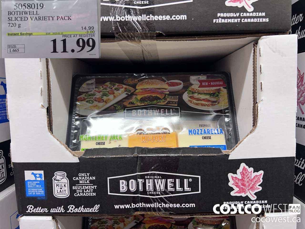 5058019 BOTHWELL SLICED VARIETY PACK 720 g ($3.00 INSTANT SAVINGS EXPIRES ON 2025-01-12) $11.99