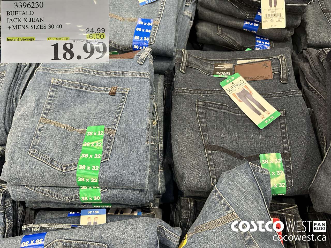 3396230 BUFFALO JACK X JEAN MENS SIZES 30-40 ($6.00 INSTANT SAVINGS EXPIRES ON 2025-01-26) $18.99