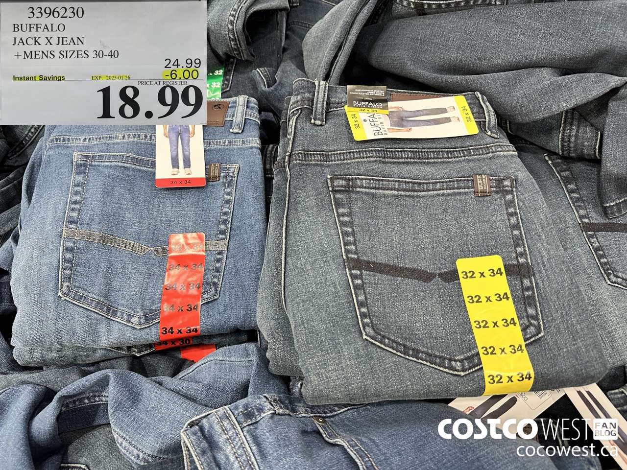 3396230 BUFFALO JACK X JEAN MENS SIZES 30-40 ($6.00 INSTANT SAVINGS EXPIRES ON 2025-01-26) $18.99