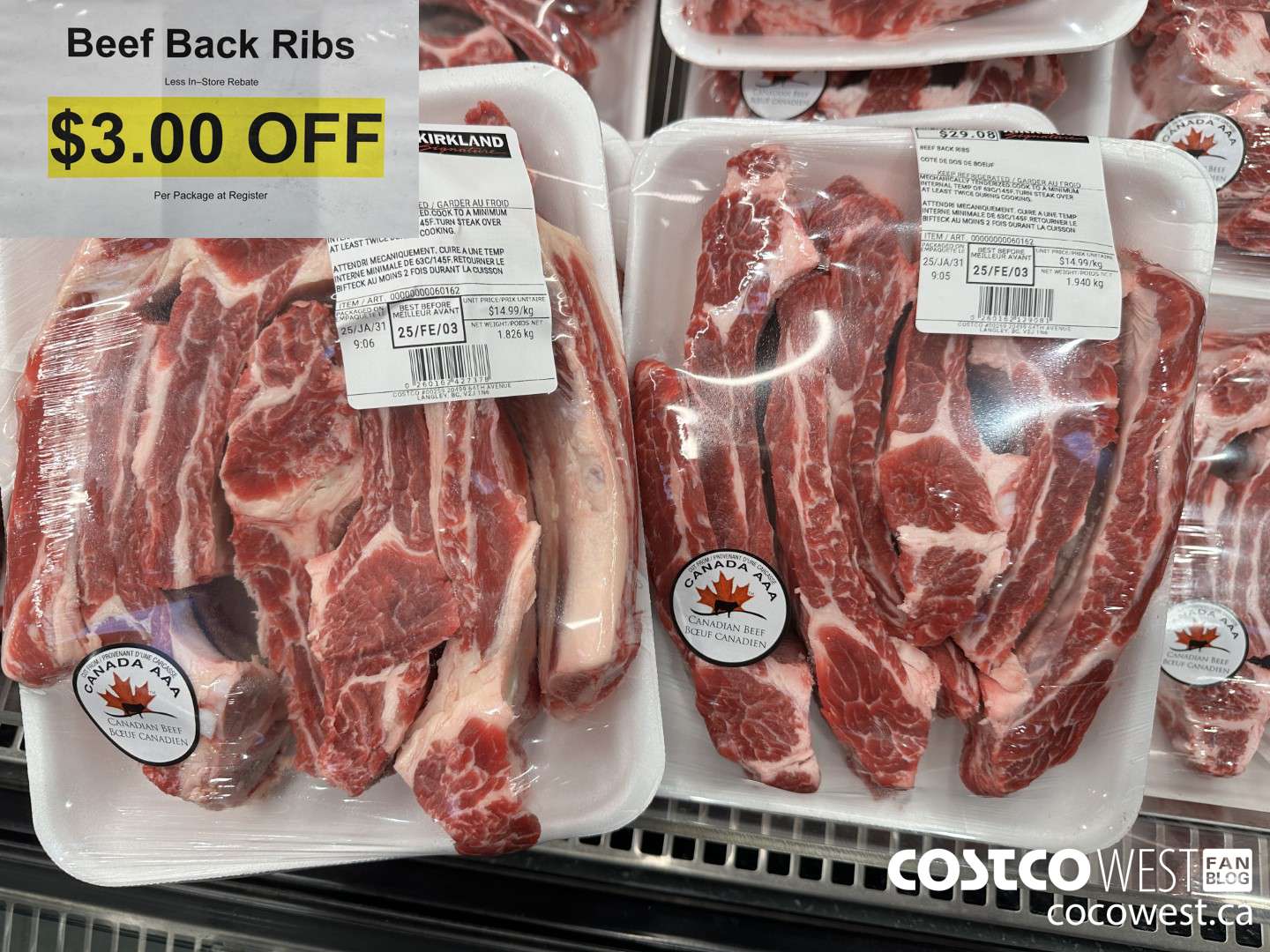 60162 Beef Back Ribs ($3.00 INSTANT SAVINGS)