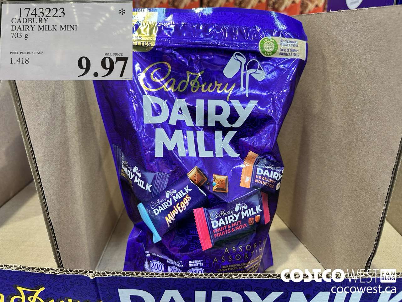 1743223 CADBURY DAIRY MILK MINI 703G $9.97