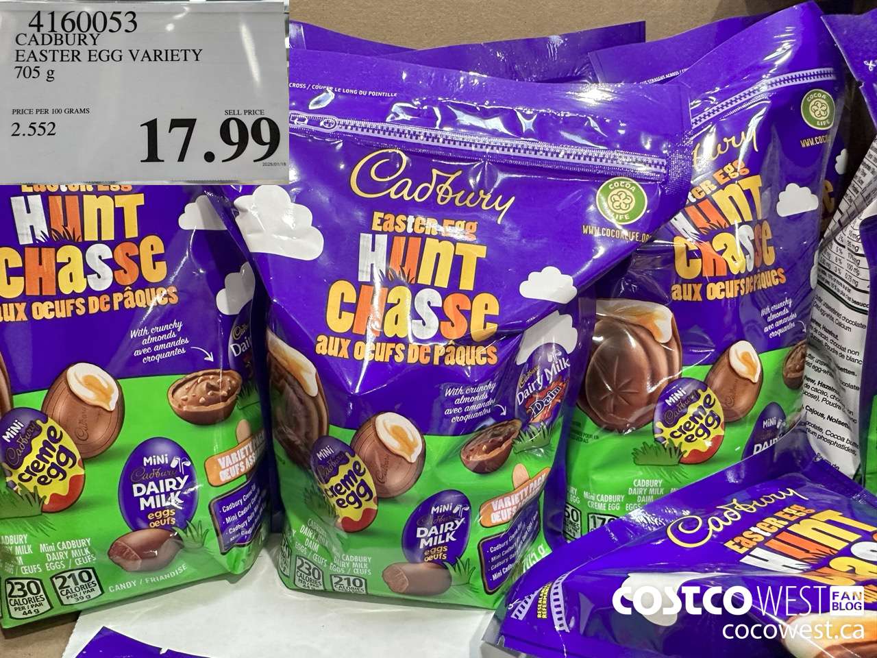4160053 CADBURY EASTER EGG VARIETY 705G $17.99