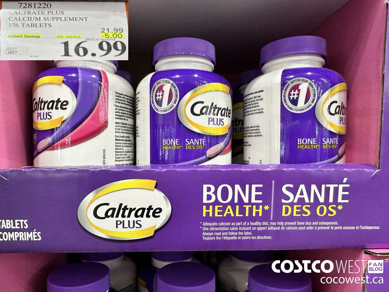 7281220 CALTRATE PLUS CALCIUM SUPPLEMENT 176 TABLETS ($5.00 INSTANT SAVINGS EXPIRES ON 2025-02-02) $16.99