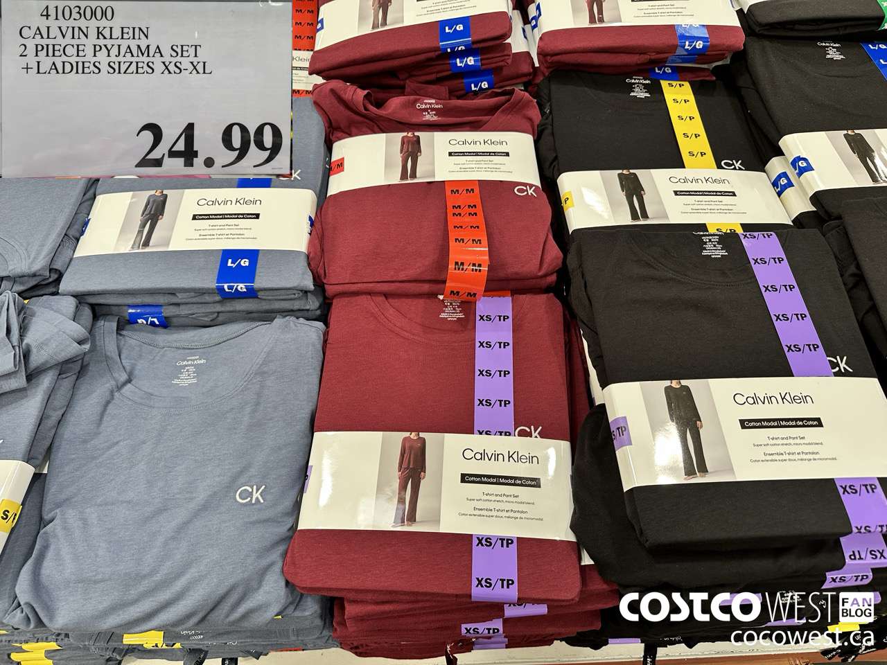 4103000 CALVIN KLEIN 2 PIECE PYJAMA SET LADIES SIZES XS-XL $24.99