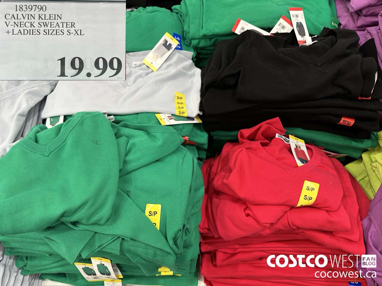 1839790 CALVIN KLEIN V-NECK SWEATER LADIES SIZES S-XL $19.99