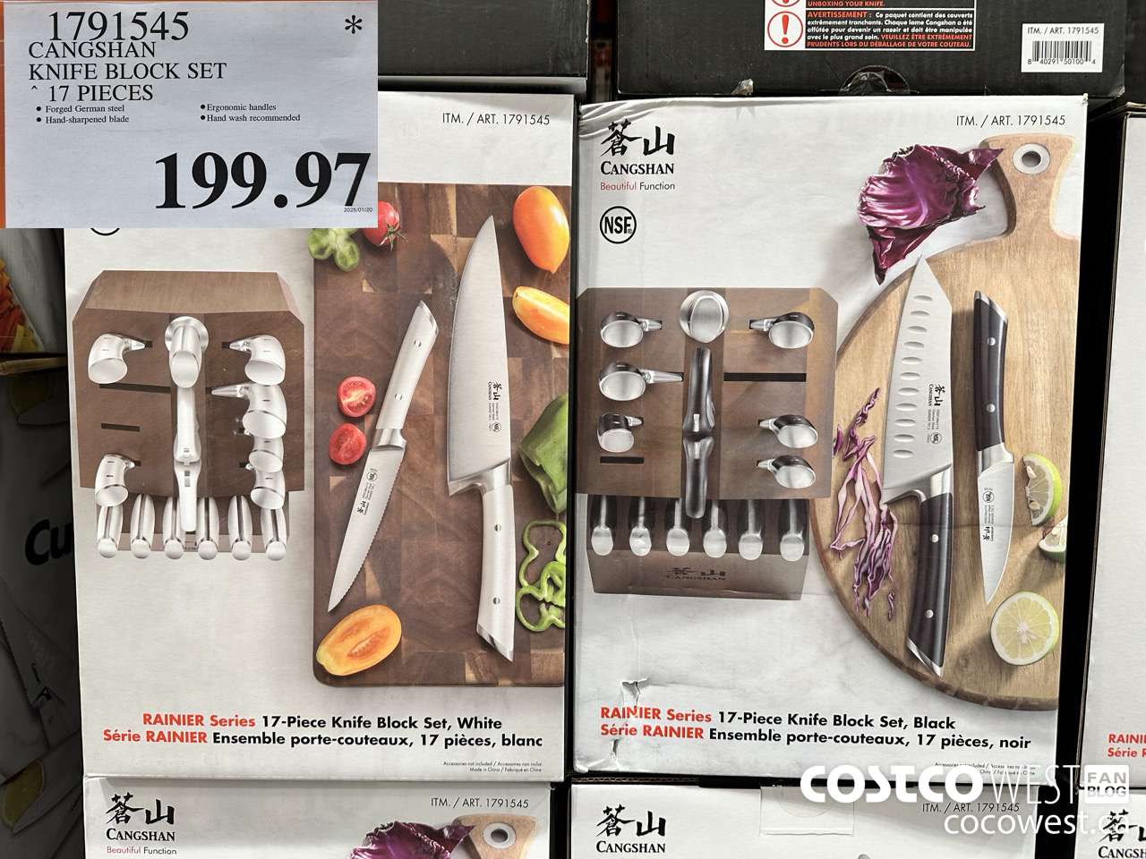 1791545 CANGSHAN KNIFE BLOCK SET 17 PIECES $199.97