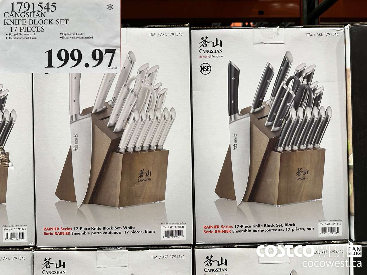 1791545 CANGSHAN KNIFE BLOCK SET 17 PIECES $199.97