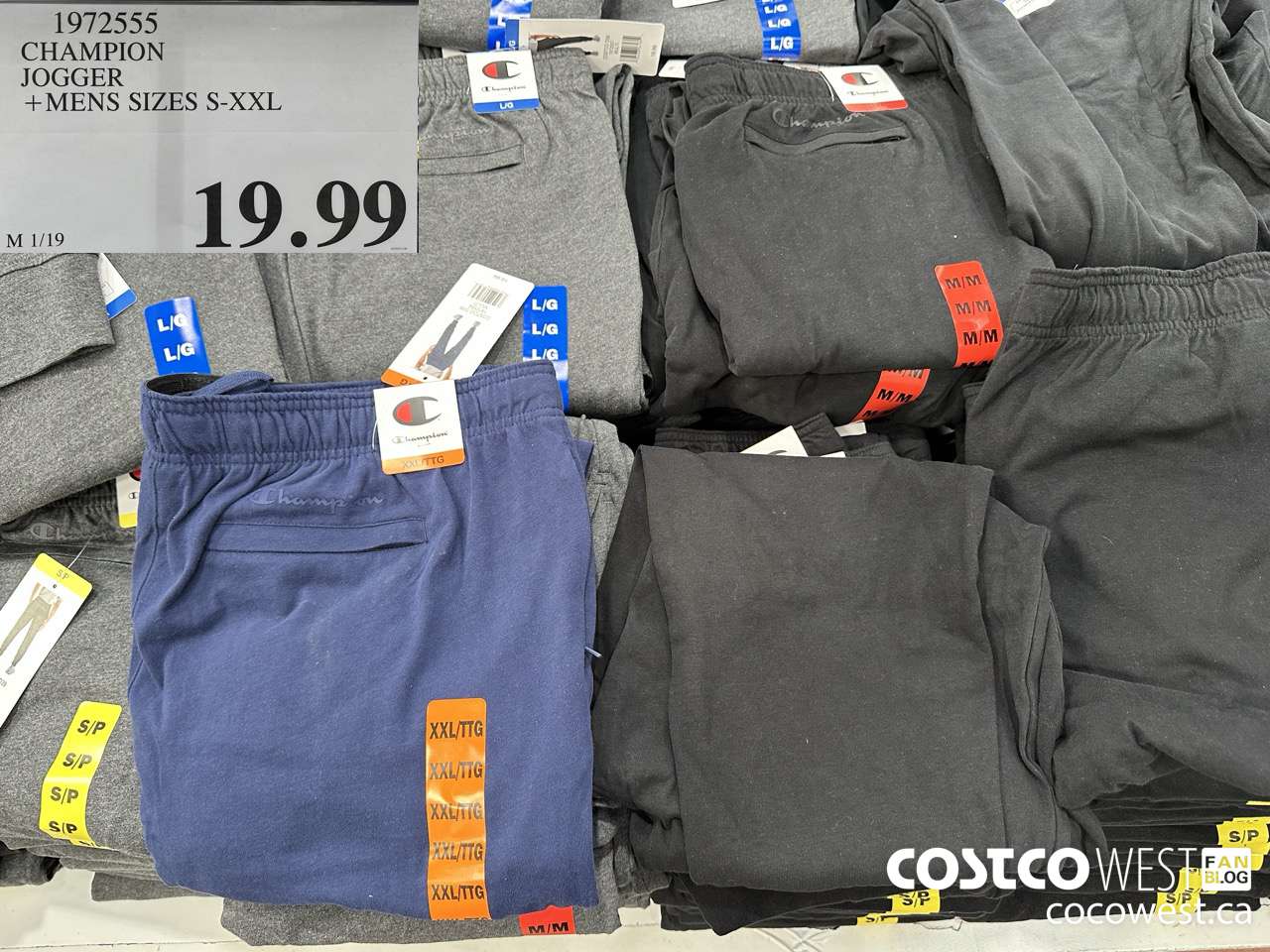 1972555 CHAMPION JOGGER MENS SIZE S-XXL $19.99