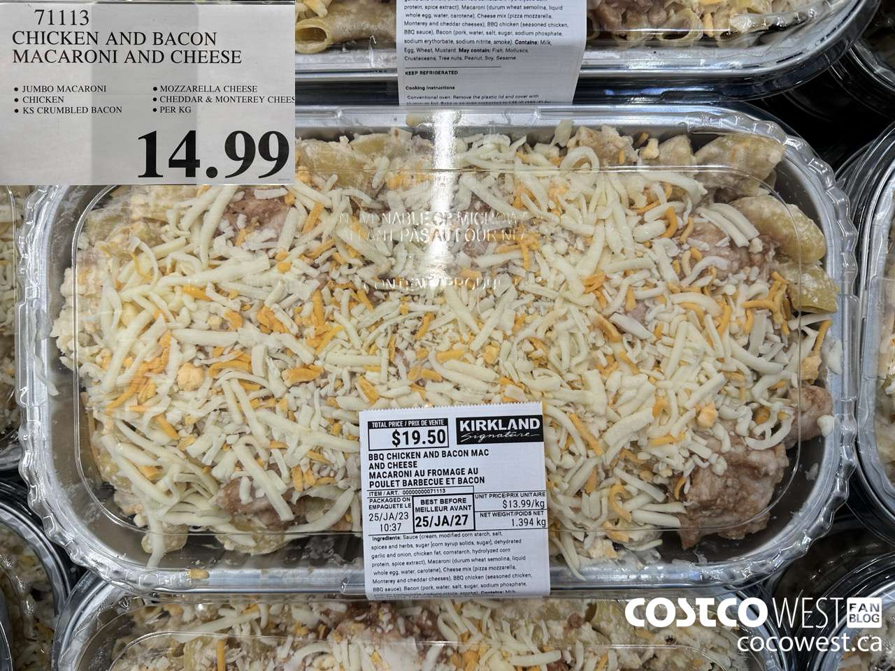 71113 CHICKEN AND BACON MACARONI AND CHEESE $14.99