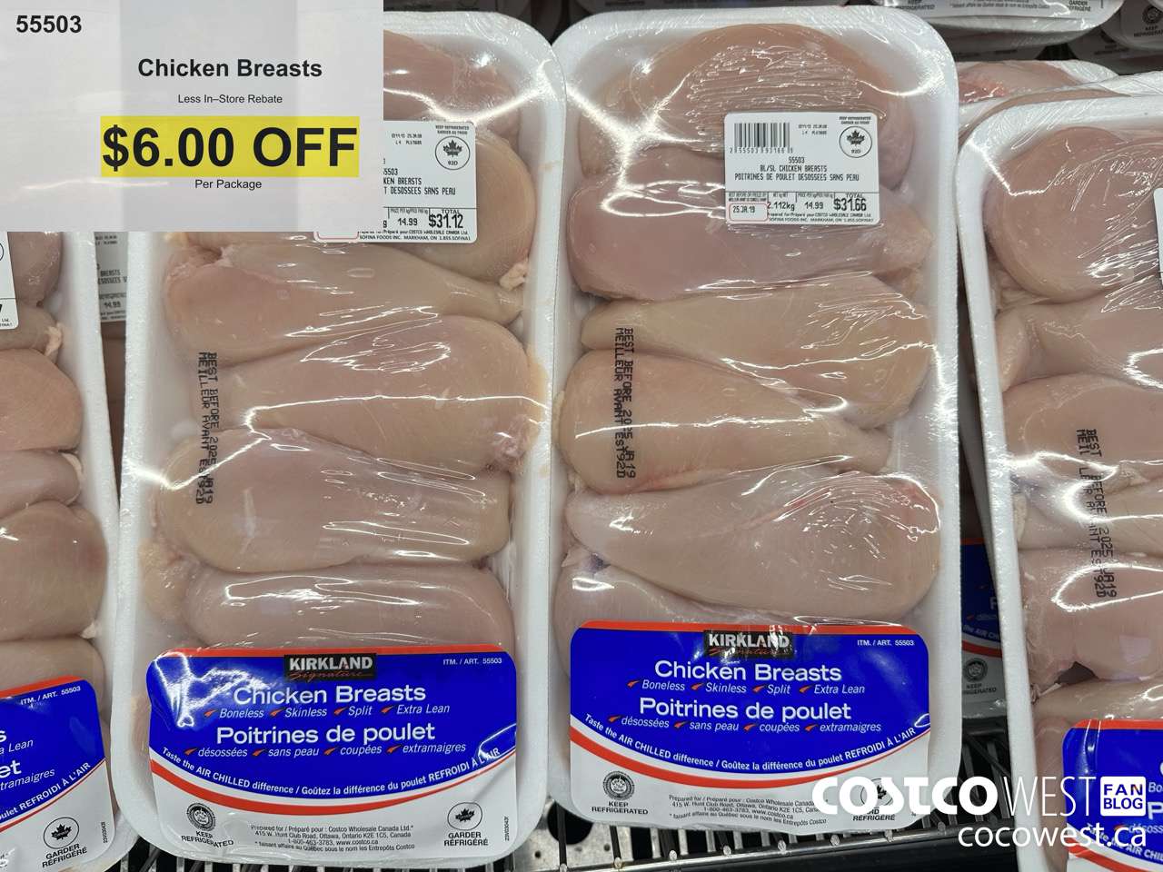 55503 CHICKEN BREASTS  ($6.00 INSTANT SAVINGS)