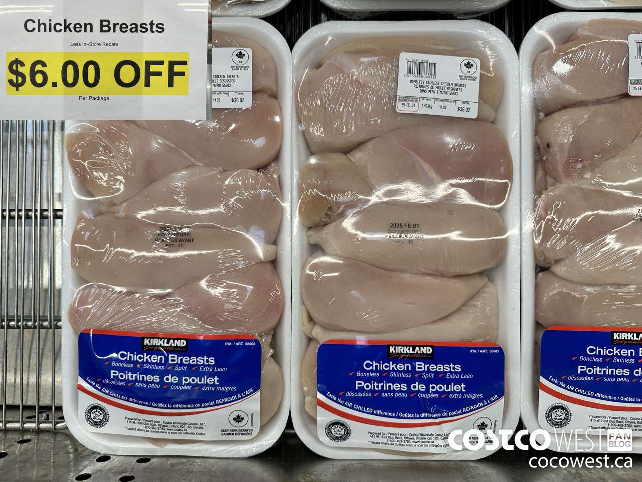 55503 CHICKEN BREASTS  ($6.00 INSTANT SAVINGS)