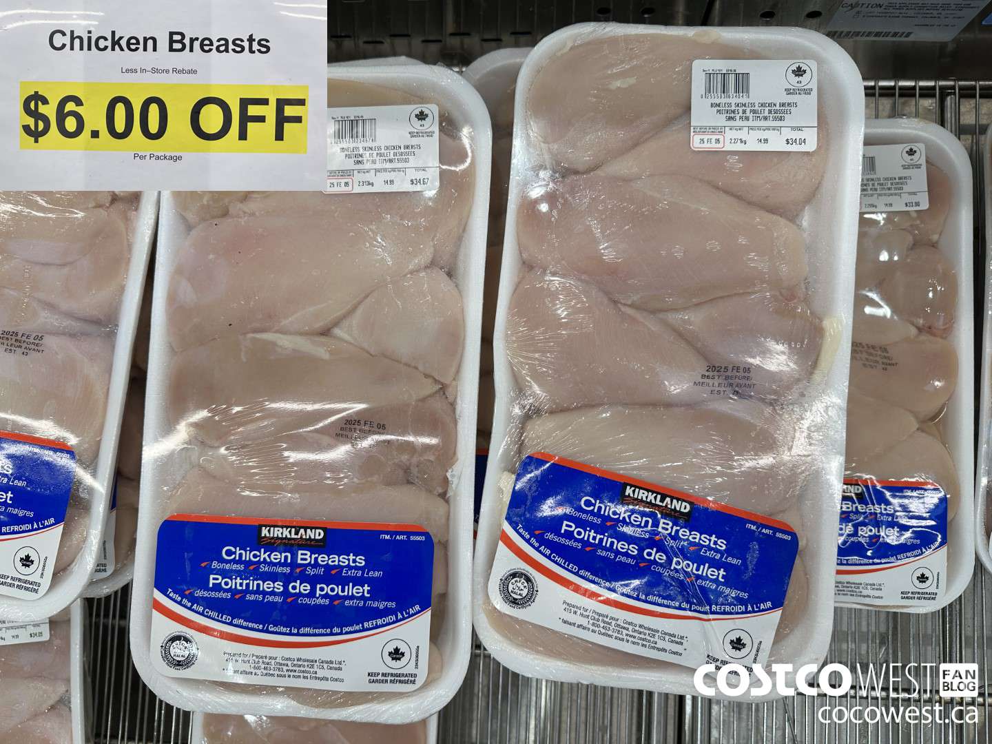 55503 CHICKEN BREASTS  ($6.00 INSTANT SAVINGS)