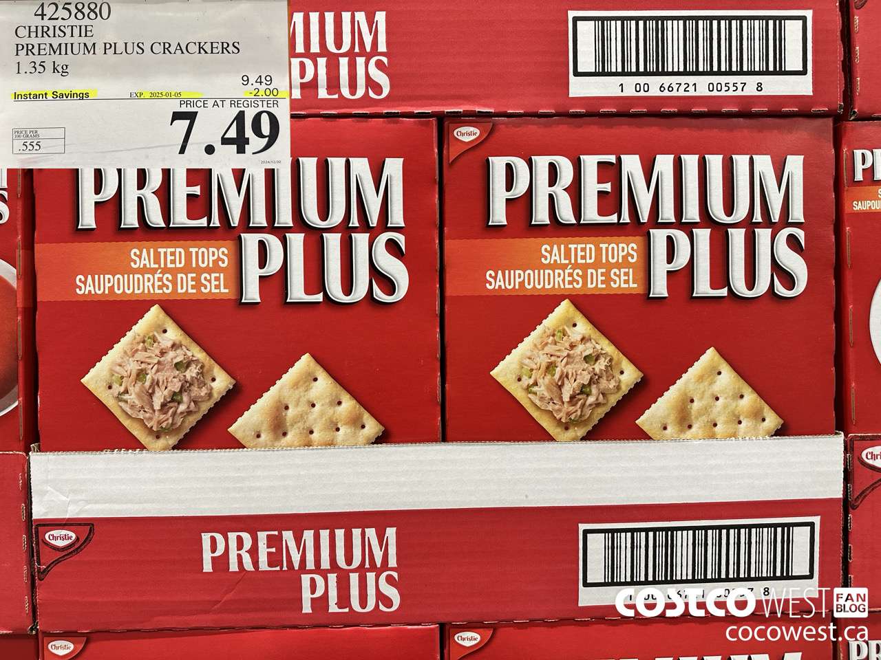 425880 CHRISTIE PREMIUM PLUS CRACKERS 1.35 kg ($2.00 INSTANT SAVINGS EXPIRES ON 2025-01-05) $7.49