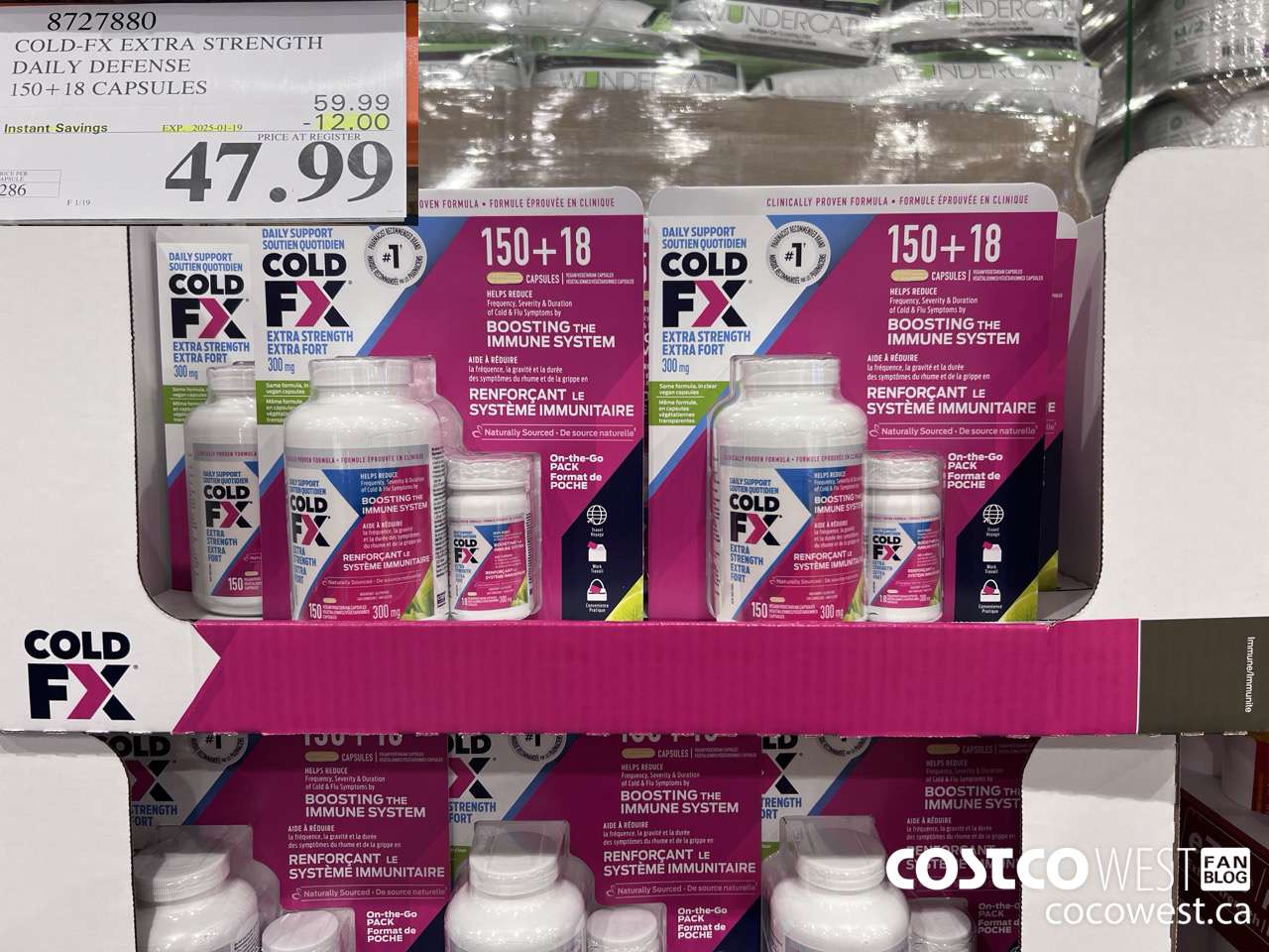 8727880 COLD-FX EXTRA STRENGTH DAILY DEFENSE 150 + 18 CAPSULES ($12.00 INSTANT SAVINGS EXPIRES ON 2025-01-19) $47.99