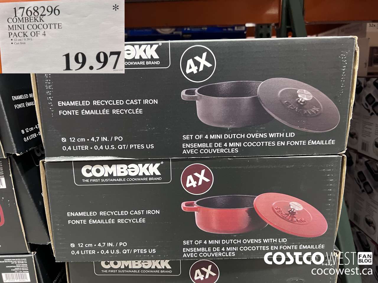 1768296 COMBEKK MINI COCOTTE PACK OF 4 $19.97