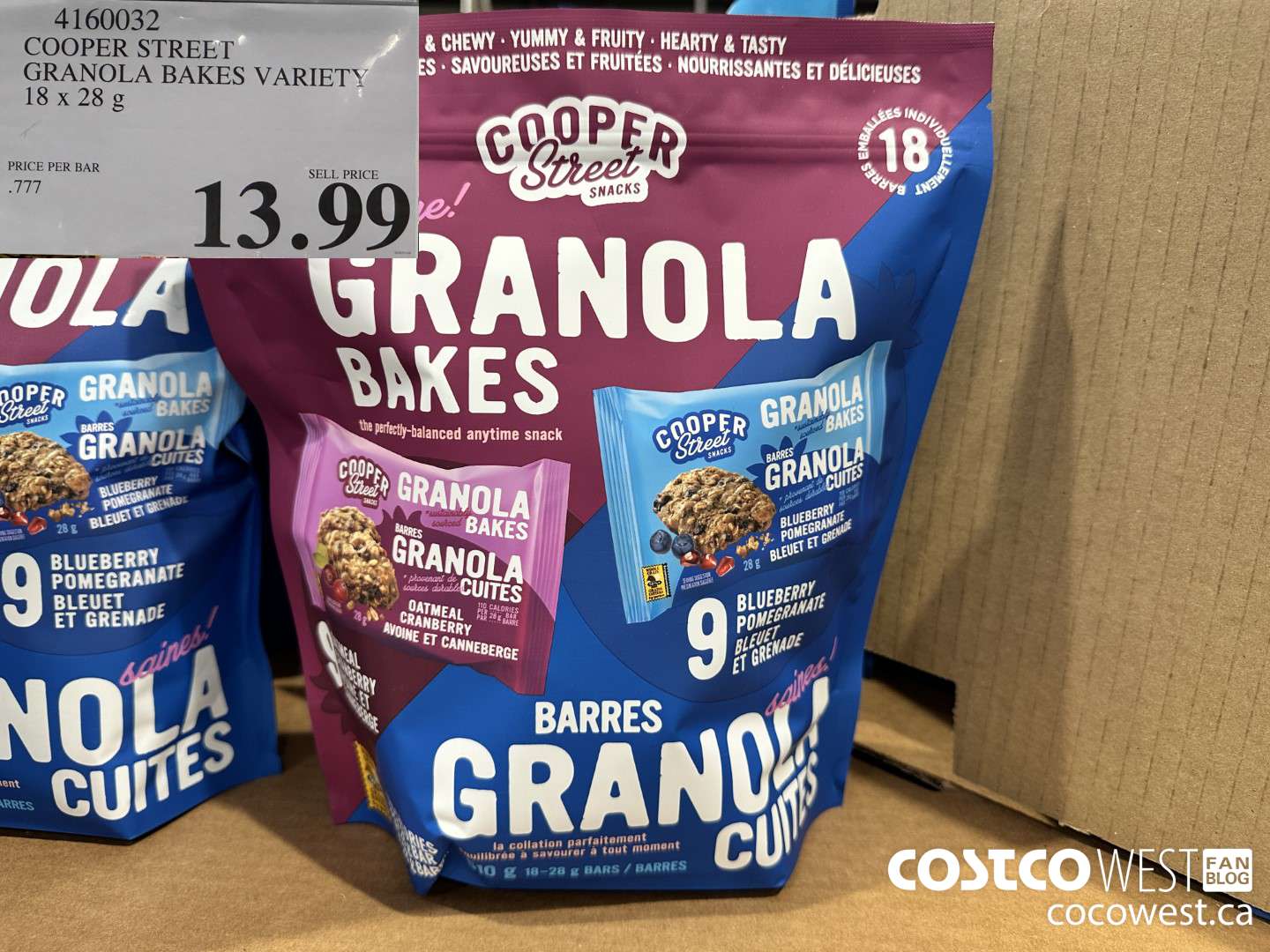 4160032 COOPER STREET GRANOLA BAKES VARIETY 18 X 28G $13.99