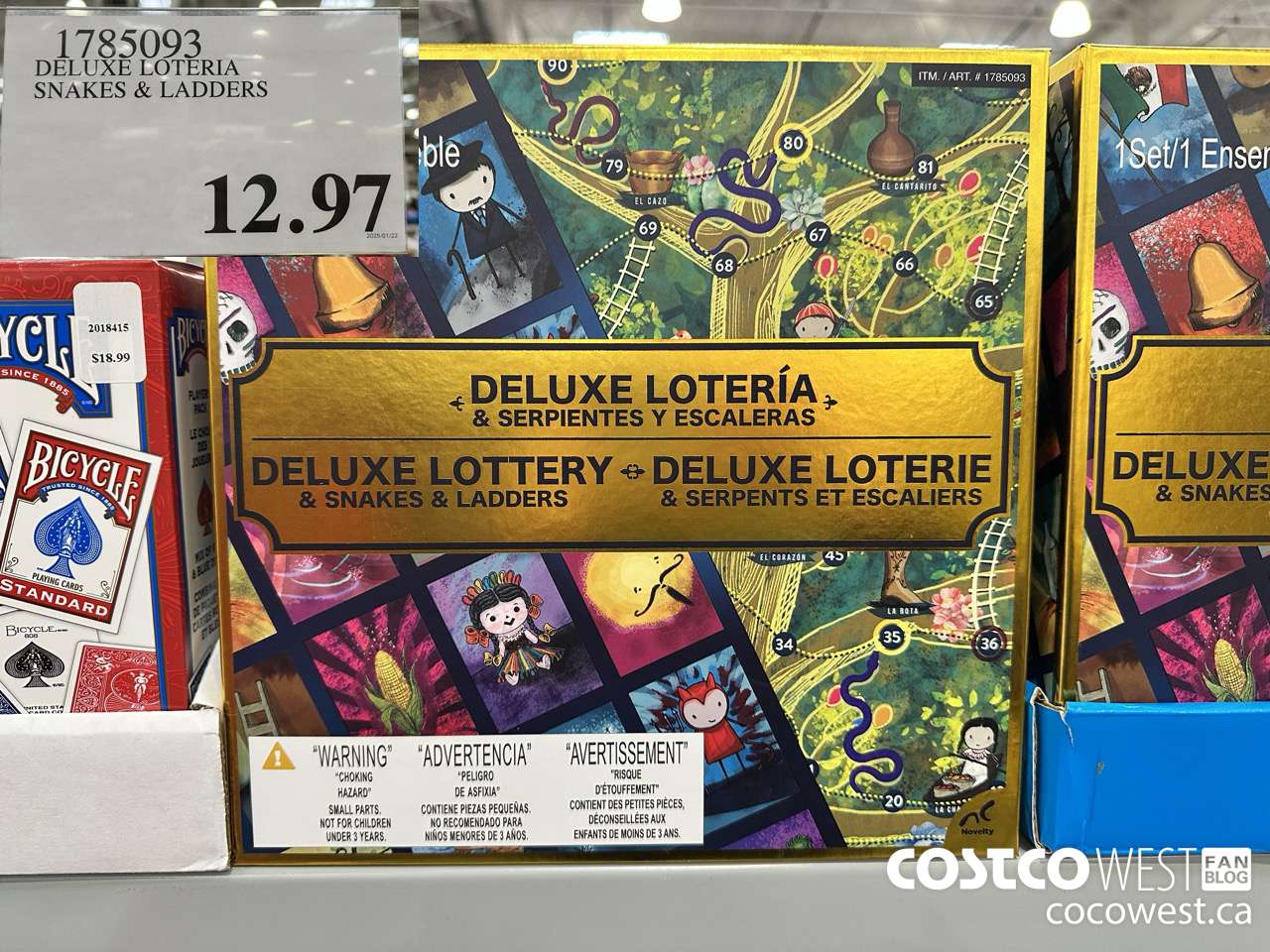 1785093 DELUXE LOTERIA SNAKES & LADDERS $12.97