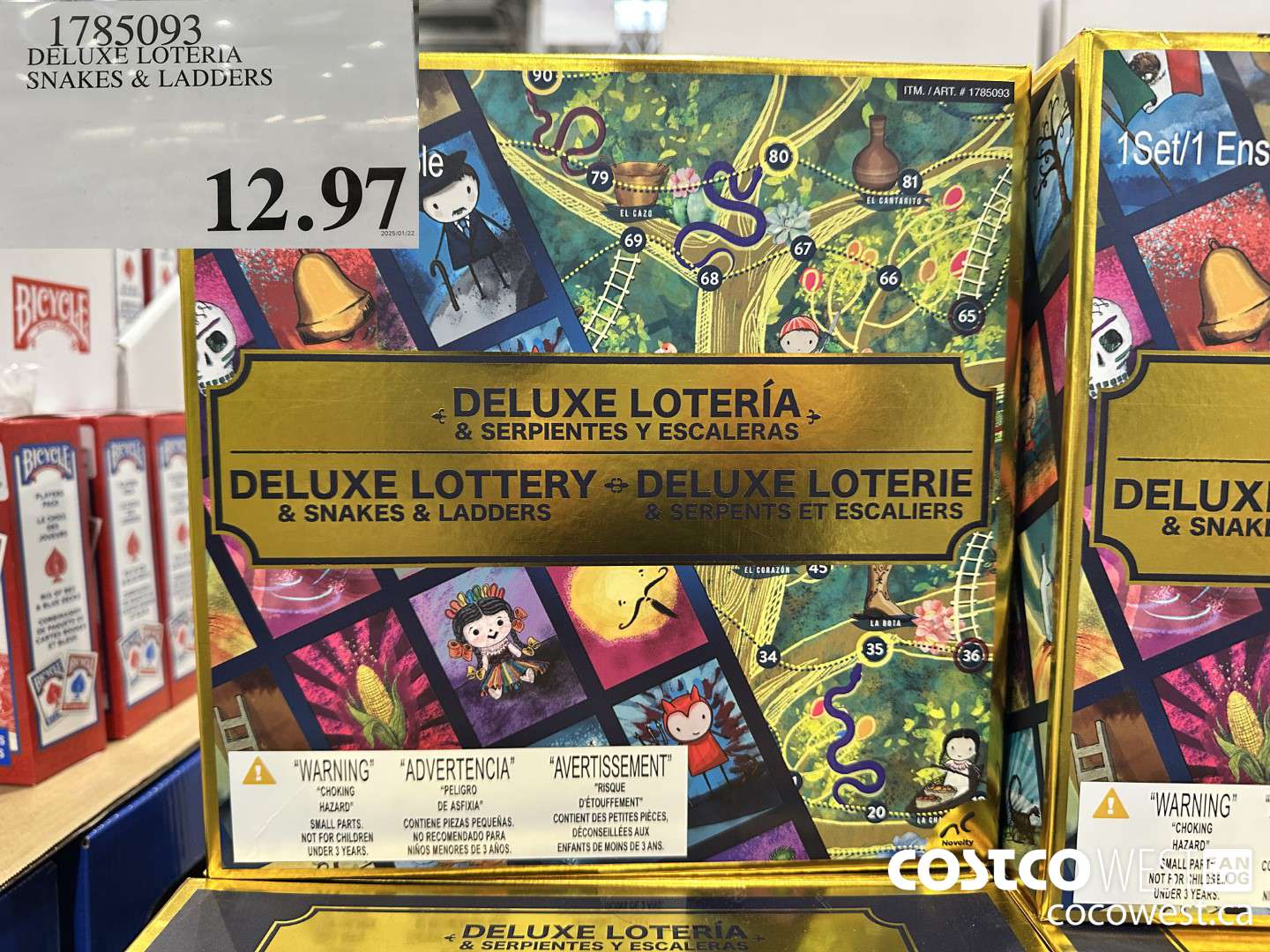 1785093 DELUXE LOTERIA SNAKES & LADDERS $12.97