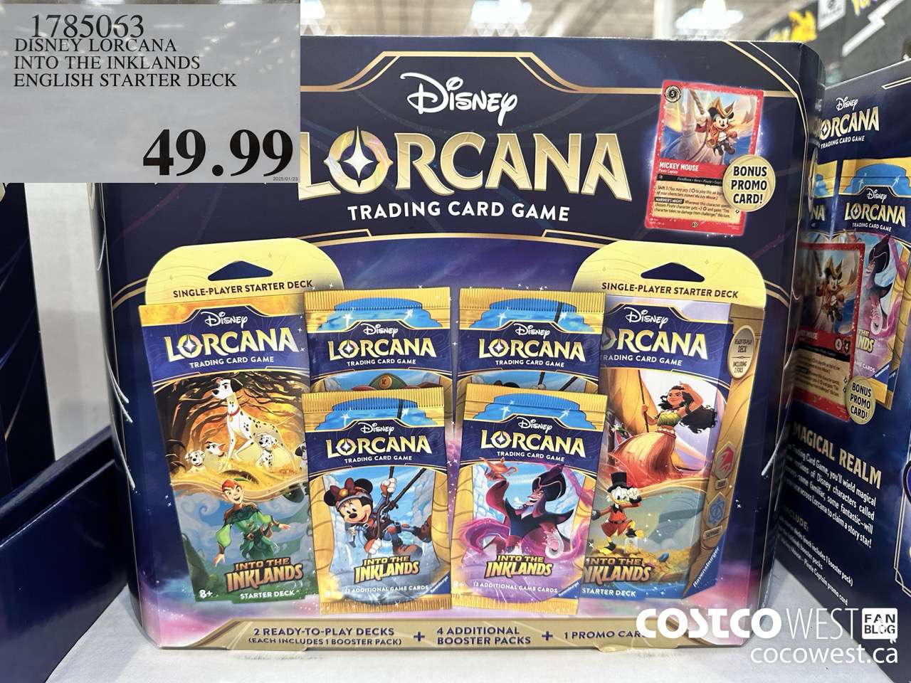 1785063 DISNEY LORCANA INTO THE INKLANDS ENGLISH STARTER DECK $49.99