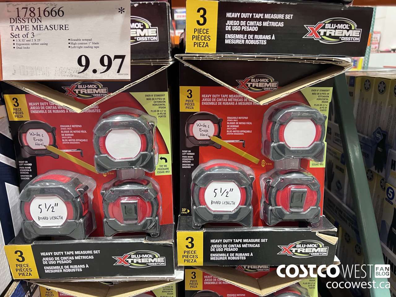 1781666 DISSTON TAPE MEASURE SET OF 3 $9.97