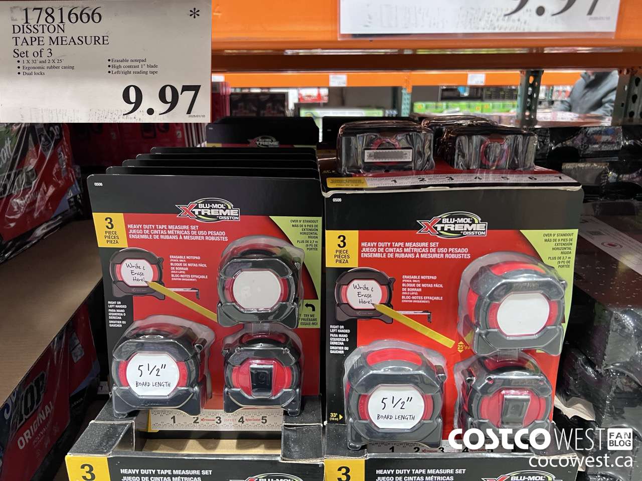 1781666 DISSTON TAPE MEASURE SET OF 3 $9.97