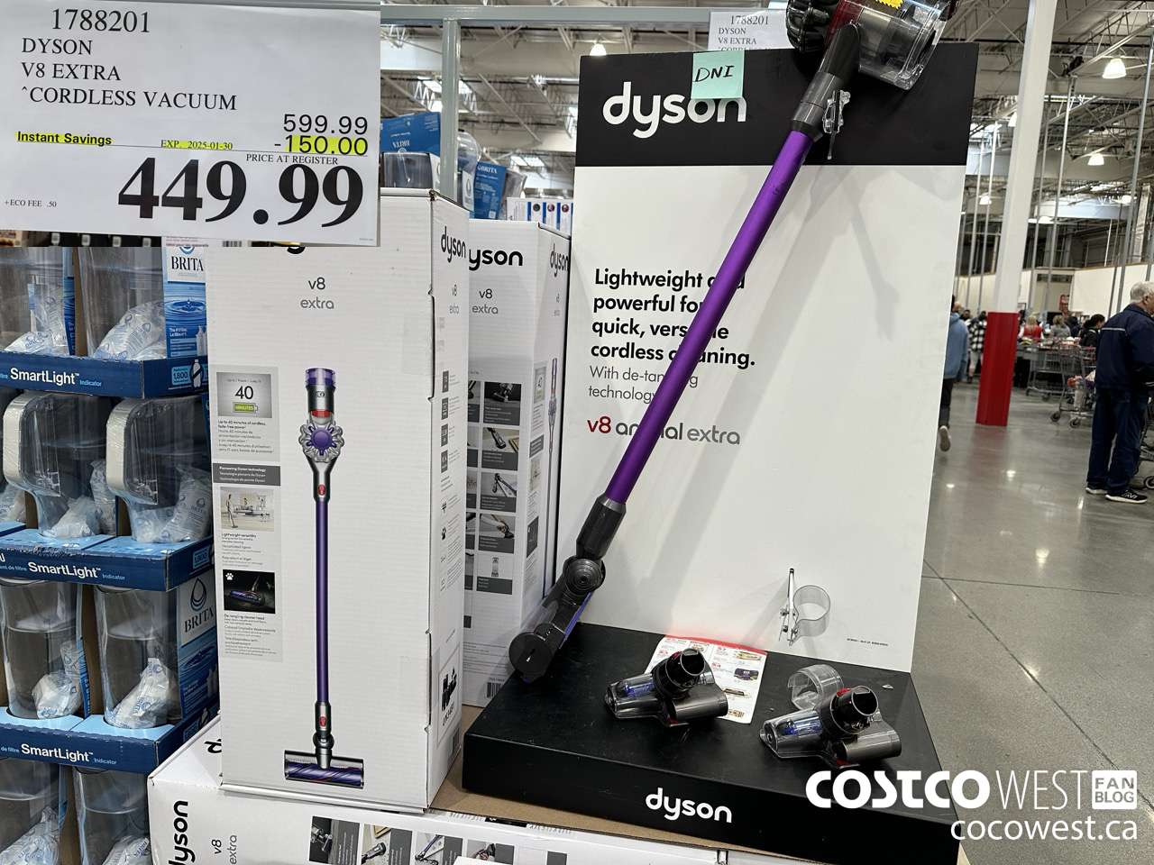 1788201 DYSON V8 EXTRA CORDLESS VACUUM ($150.00 INSTANT SAVINGS EXPIRES ON 2025-01-30) $449.99