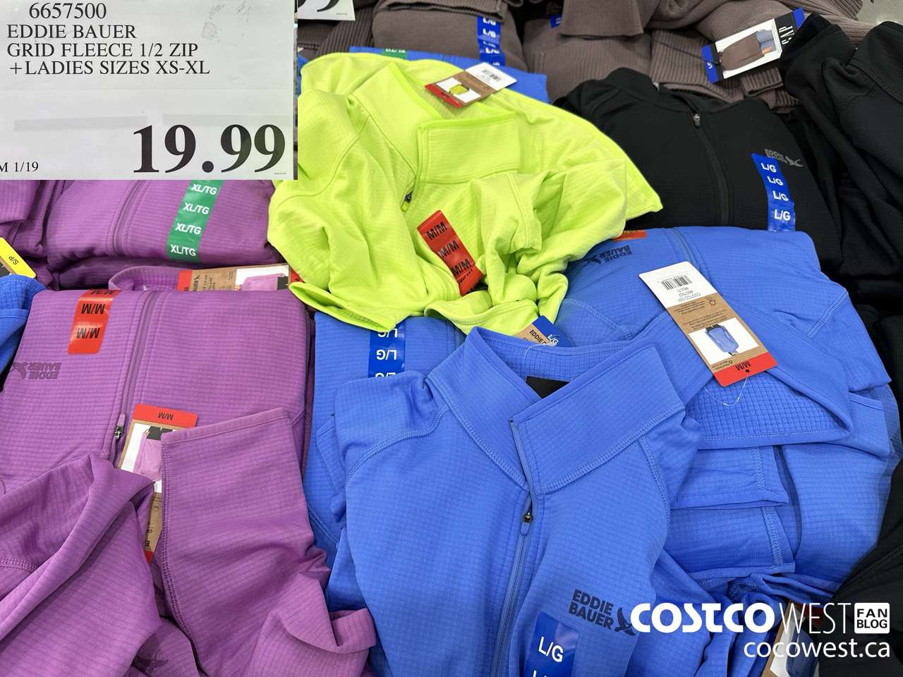 6657500 EDDIE BAUER GRID FLEECE 1/2 ZIP LADIES SIZES XS-XL $19.99