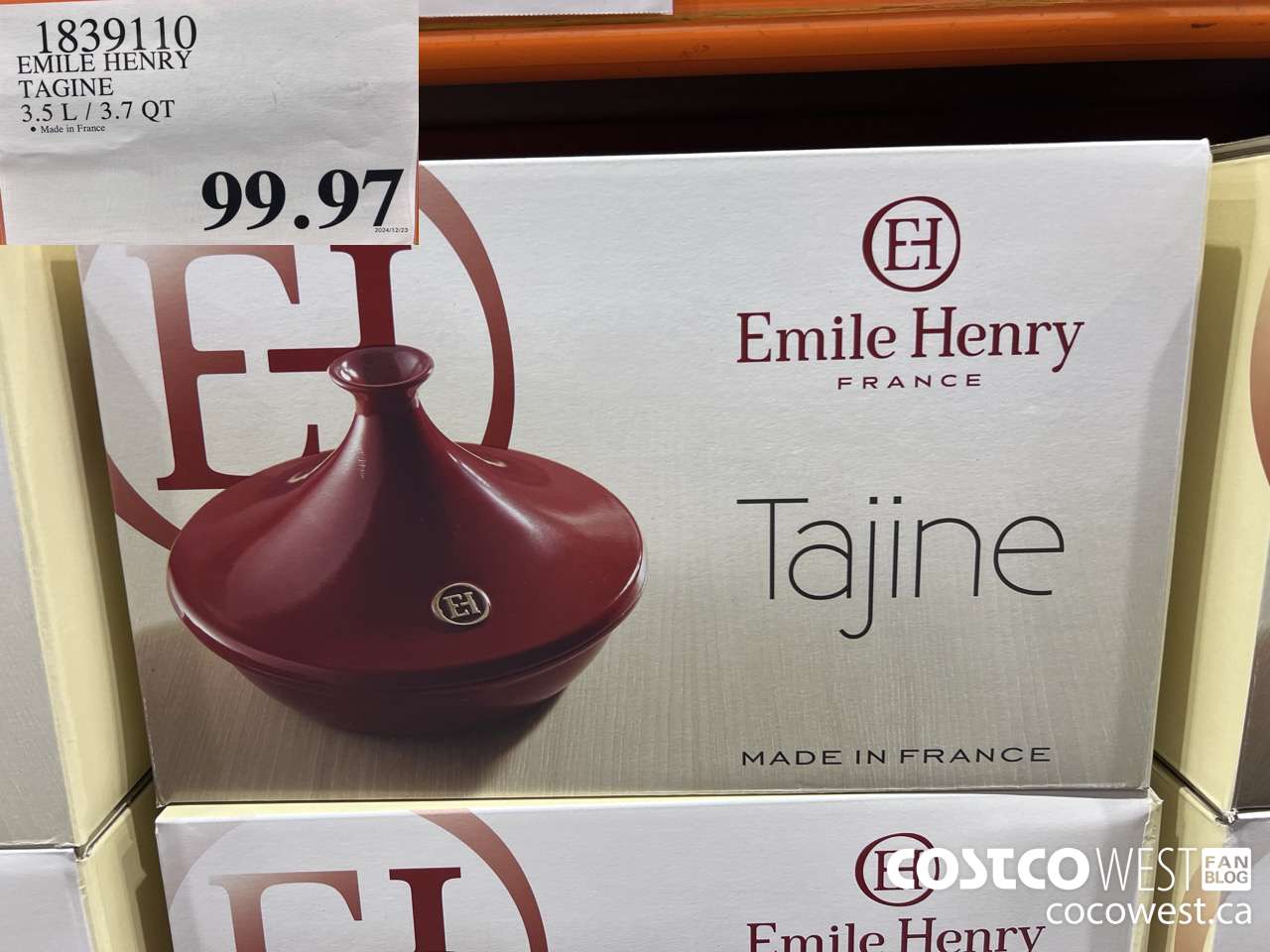 1839110 EMILE HENRY TAGINE 3.5L/3.7QT $99.97