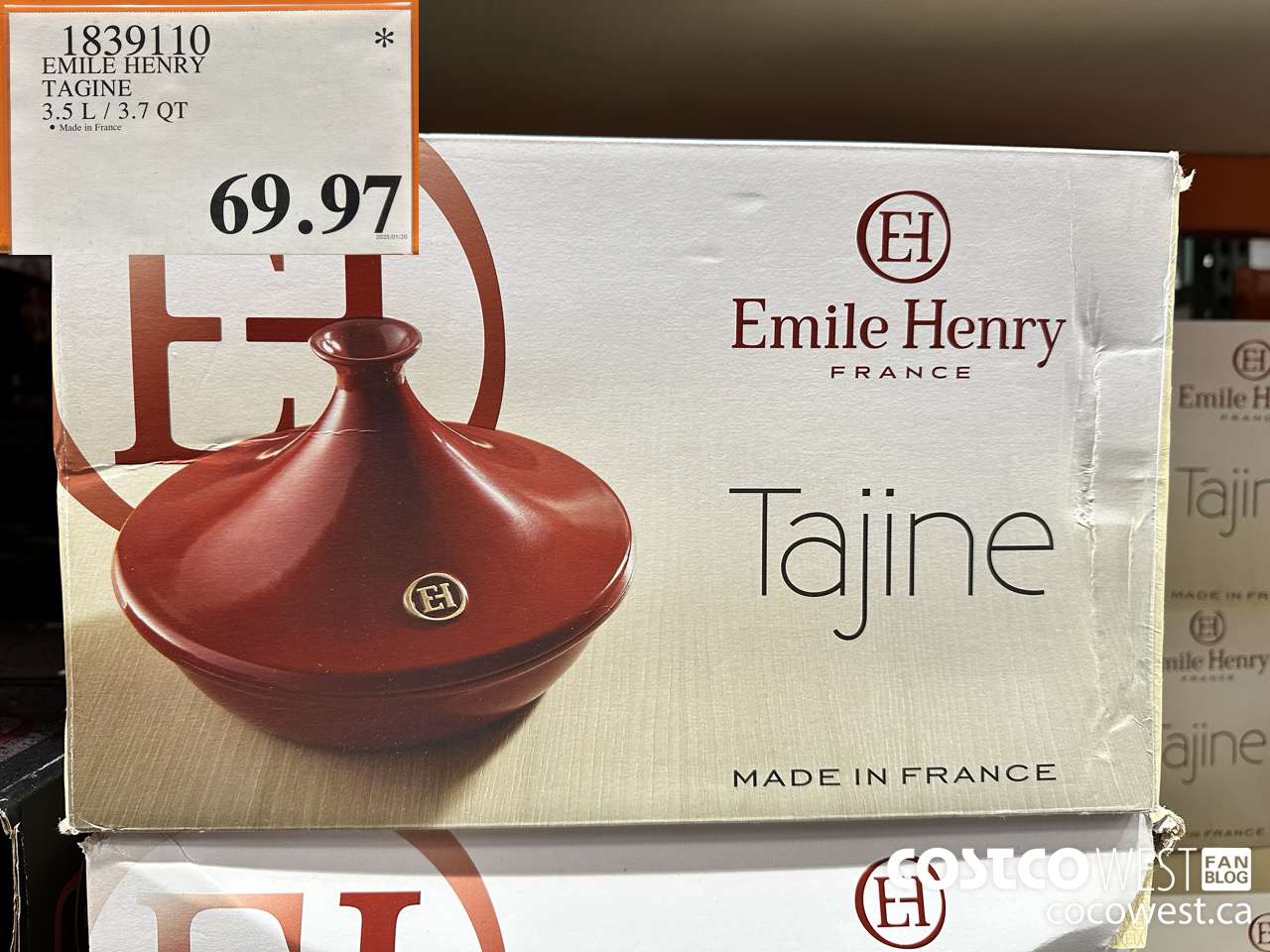 1839110 EMILE HENRY TAGINE 3.5L/3.7QT $69.97