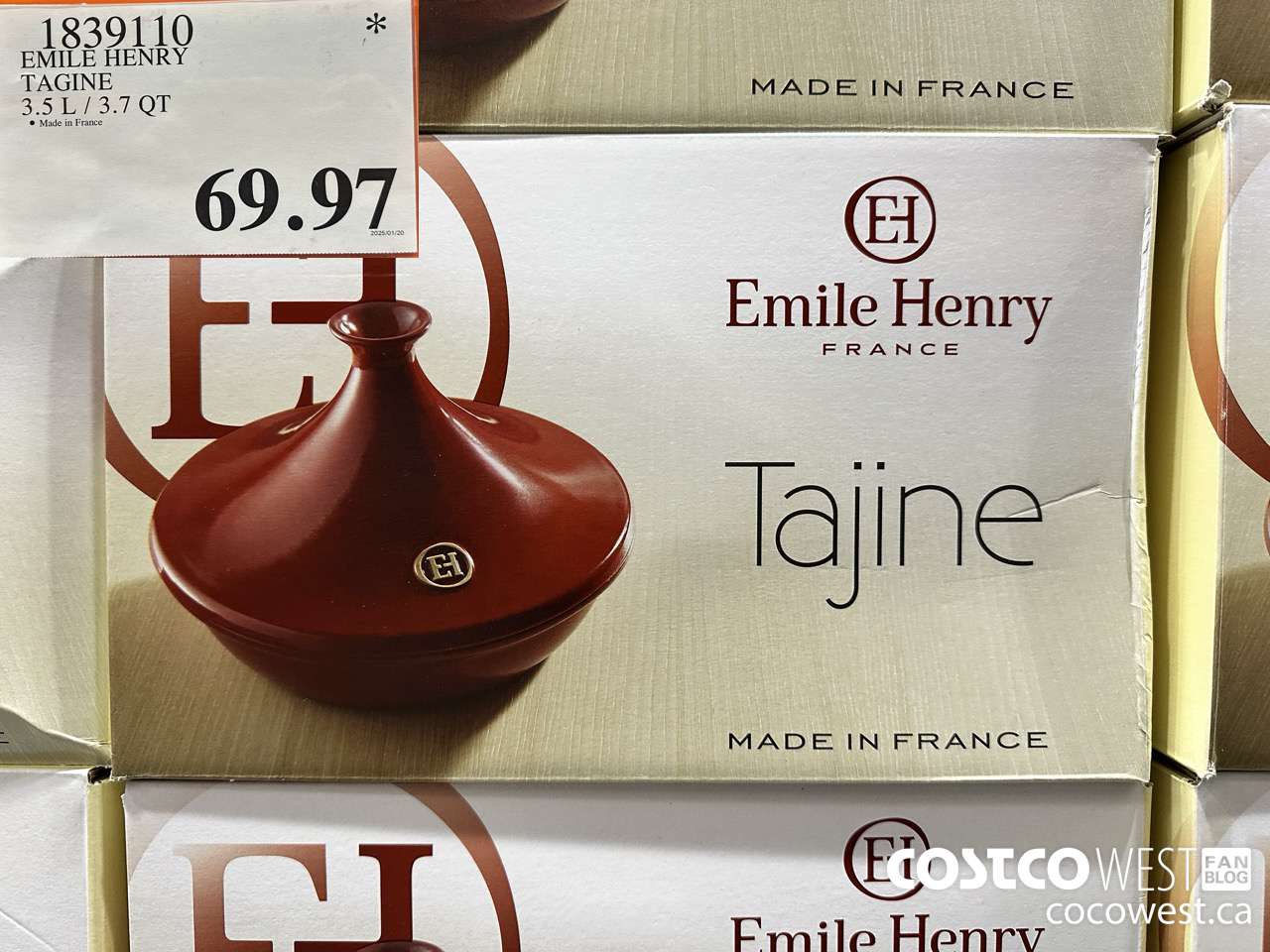 1839110 EMILE HENRY TAGINE 3.5L/3.7QT $69.97