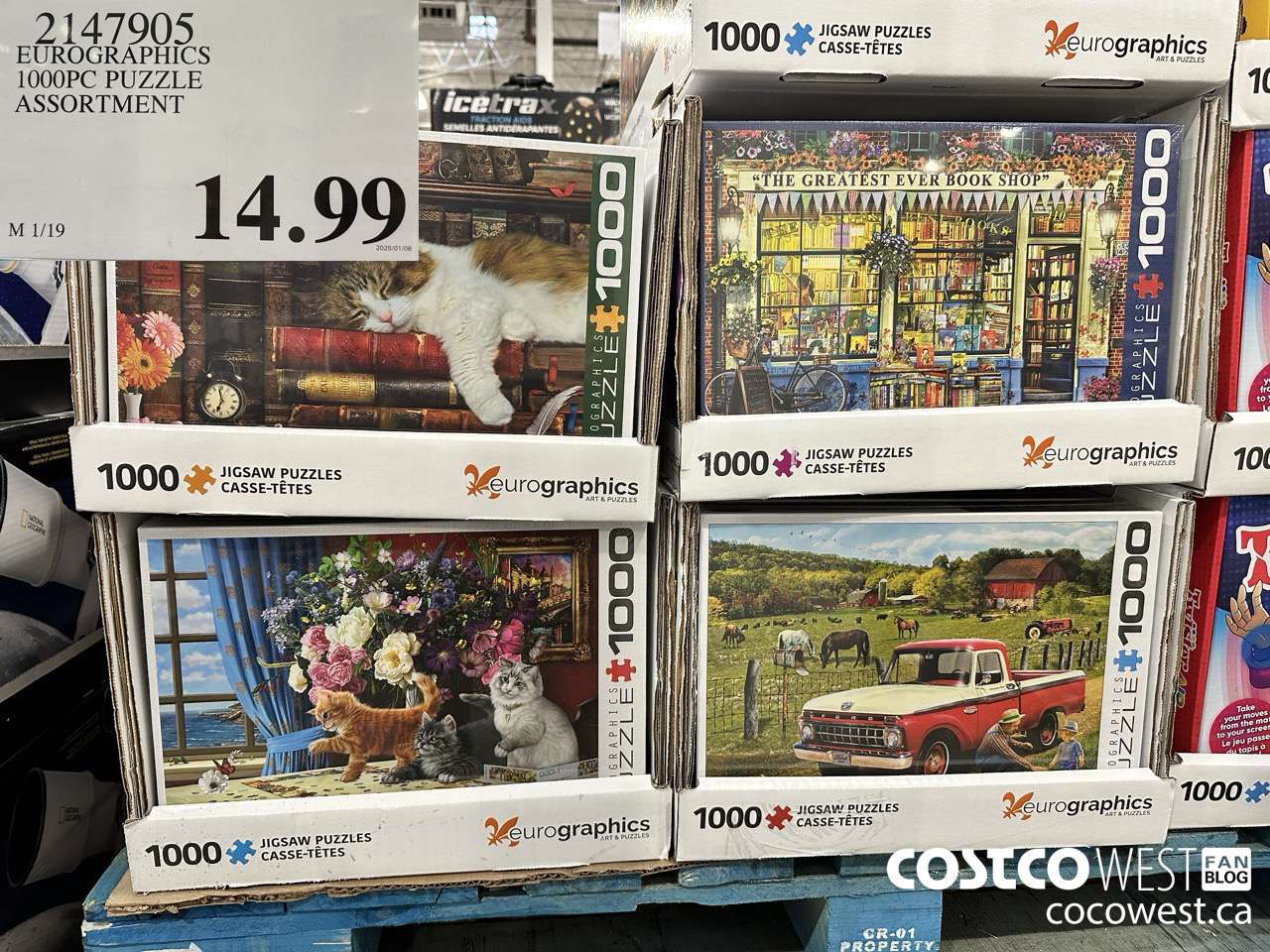 2147905 EUROGRAPHICS 1000PC PUZZLE ASSORTMENT $14.99