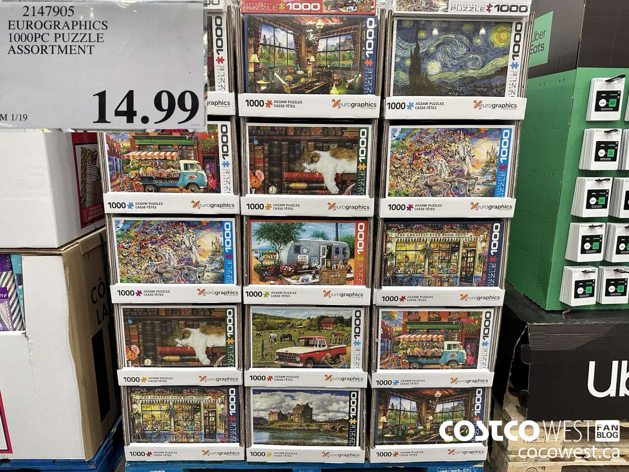 2147905 EUROGRAPHICS 1000PC PUZZLE ASSORTMENT $14.99