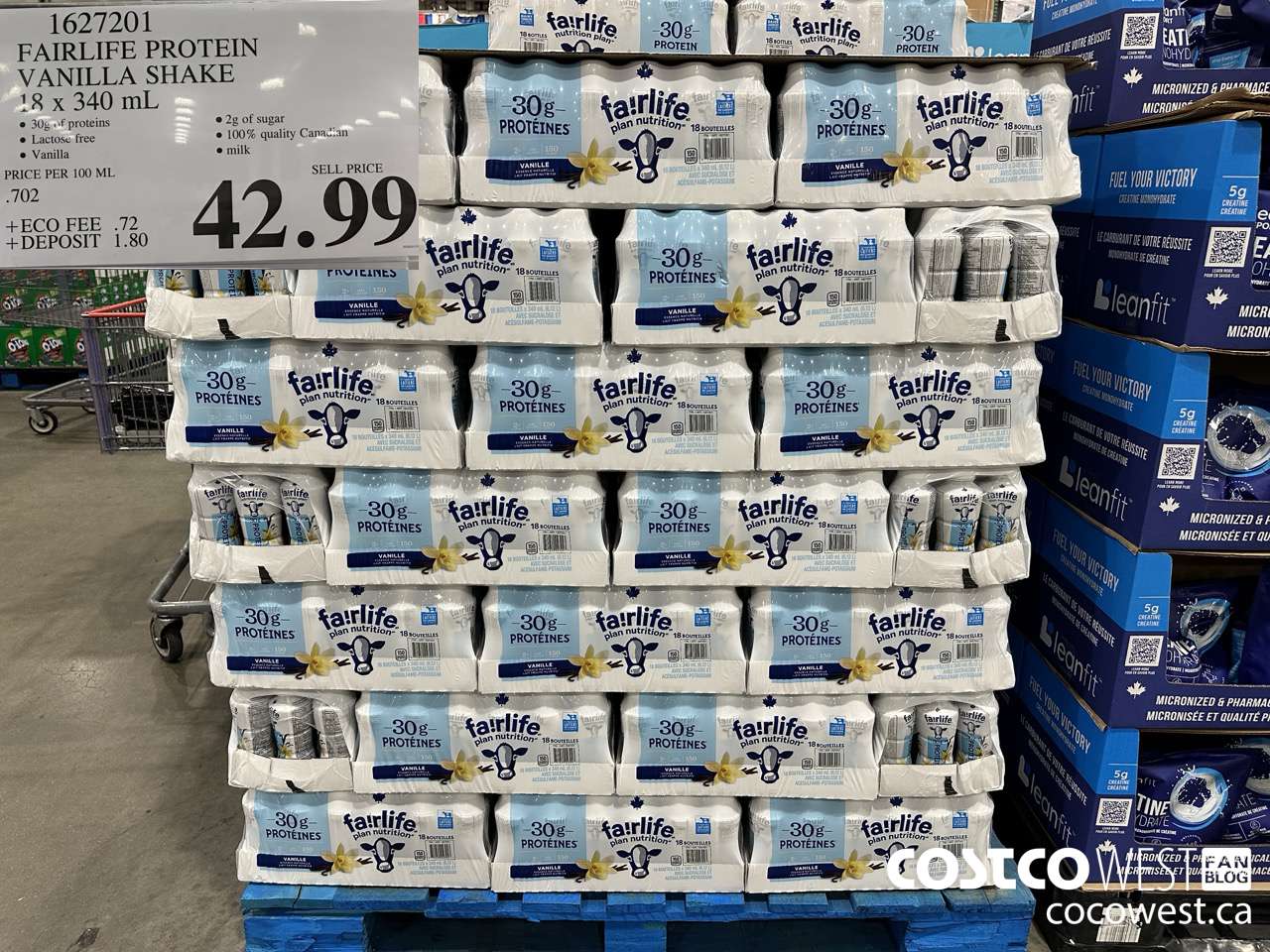 1627201 FAIRLIFE PROTEIN VANILLA SHAKE 18 X 340ML $42.99