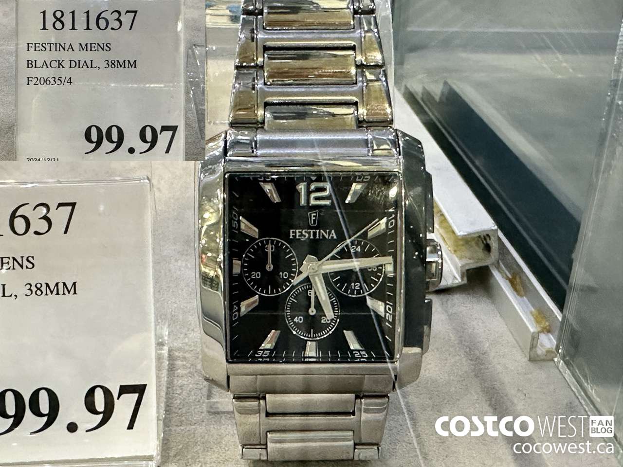 1811637 FESTINA MENS BLACK DIAL, 38MM F20635/4 $99.97