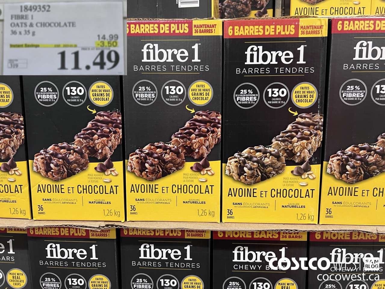 1849352 FIBRE 1 OATS & CHOCOLATE 36 X 35G ($3.50 INSTANT SAVINGS EXPIRES ON 2025-01-26) $11.49