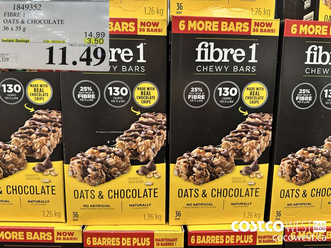 1849352 FIBRE 1 OATS & CHOCOLATE 36 X 35G ($3.50 INSTANT SAVINGS EXPIRES ON 2025-01-26) $11.49