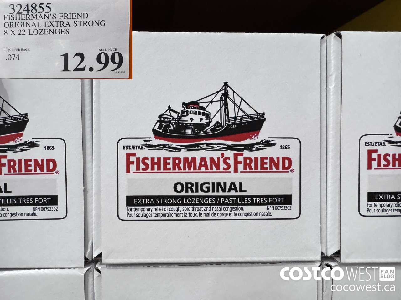 324855 FISHERMAN'S FRIEND ORIGINAL EXTRA STRONG 8 X 22 LOZENGES $12.99