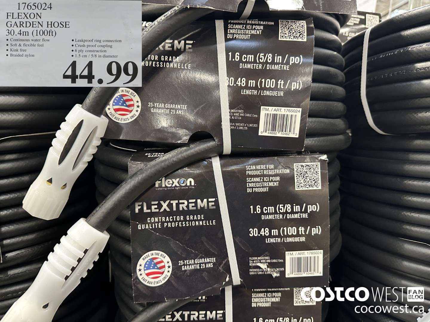 1765024 FLEXON GARDEN HOSE 100FT $44.99