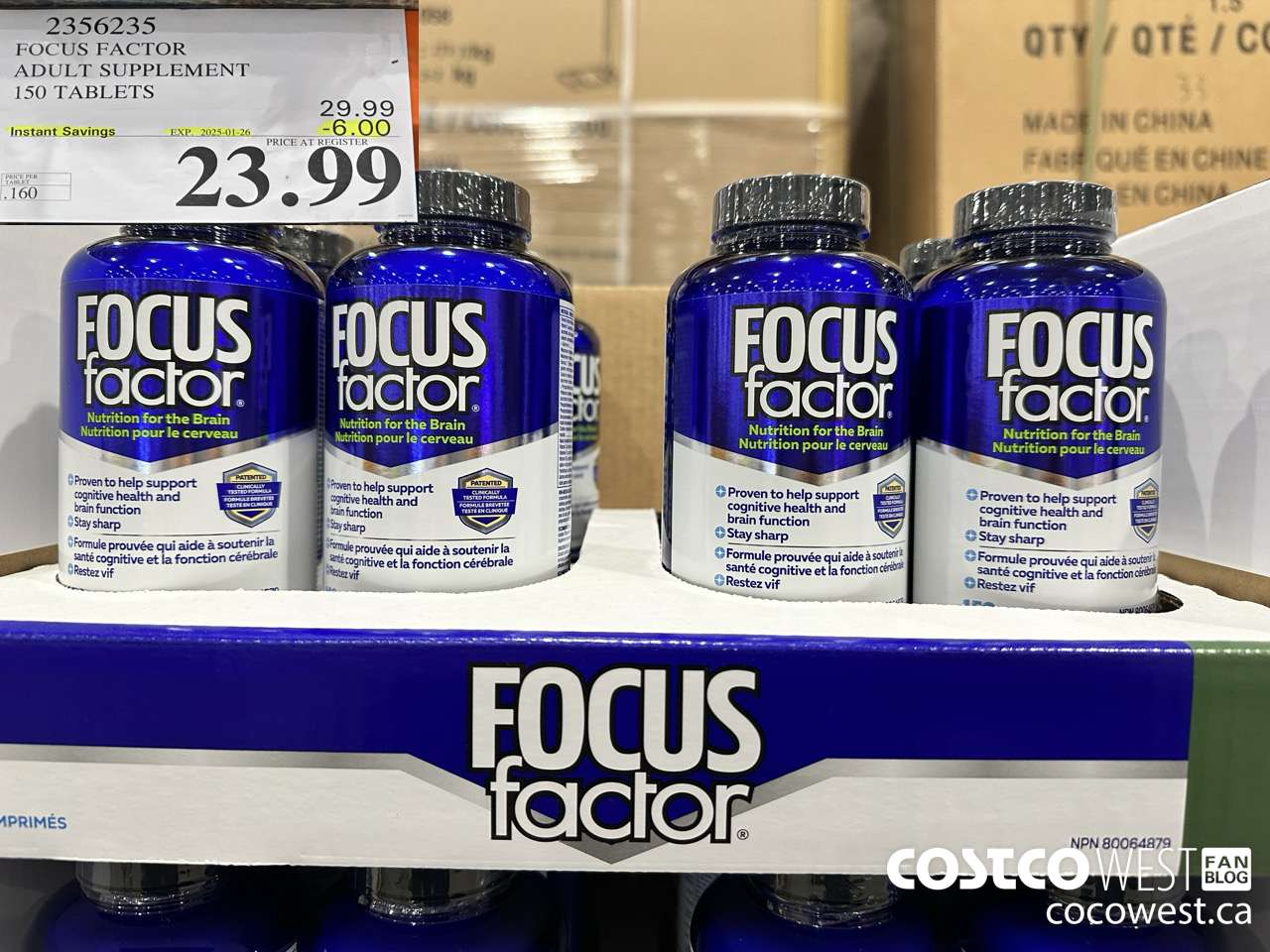 2356235 FOCUS FACTOR ADULT 150 TABLETS ($6.00 INSTANT SAVINGS EXPIRES ON 2025-01-26) $23.99