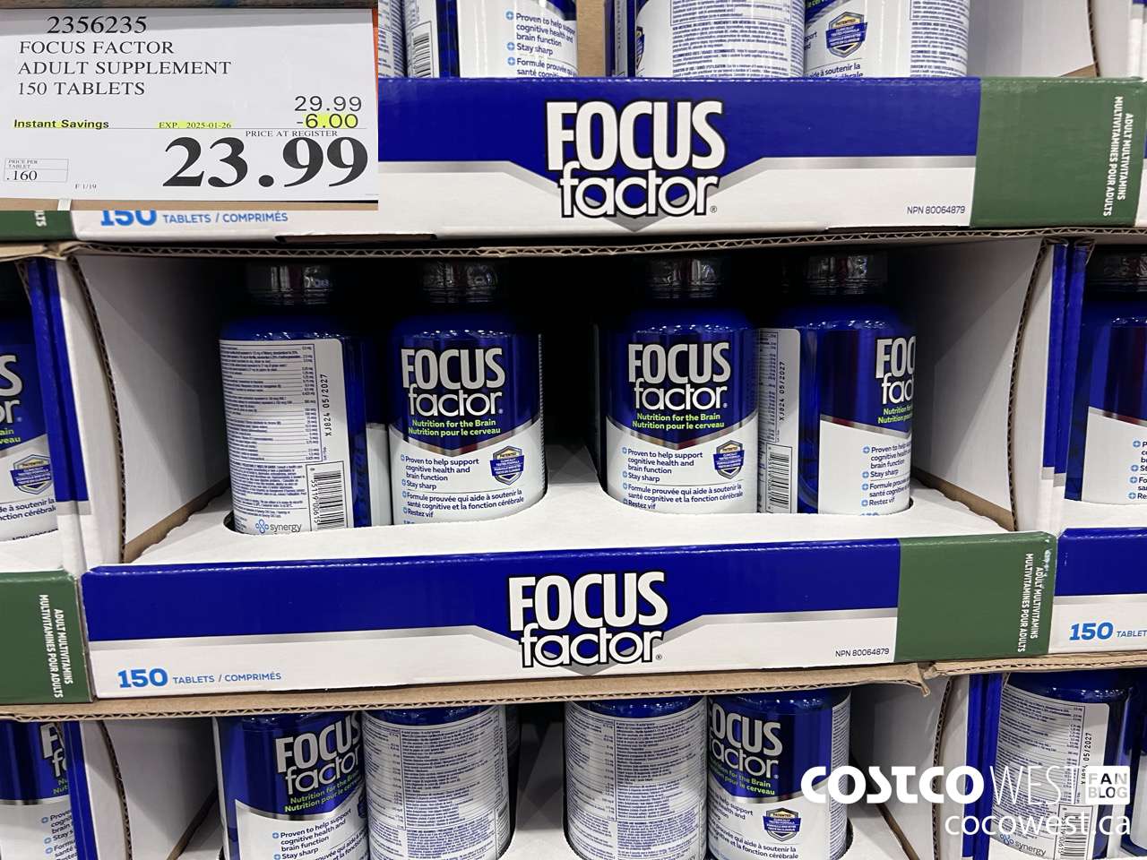 2356235 FOCUS FACTOR ADULT 150 TABLETS ($6.00 INSTANT SAVINGS EXPIRES ON 2025-01-26) $23.99