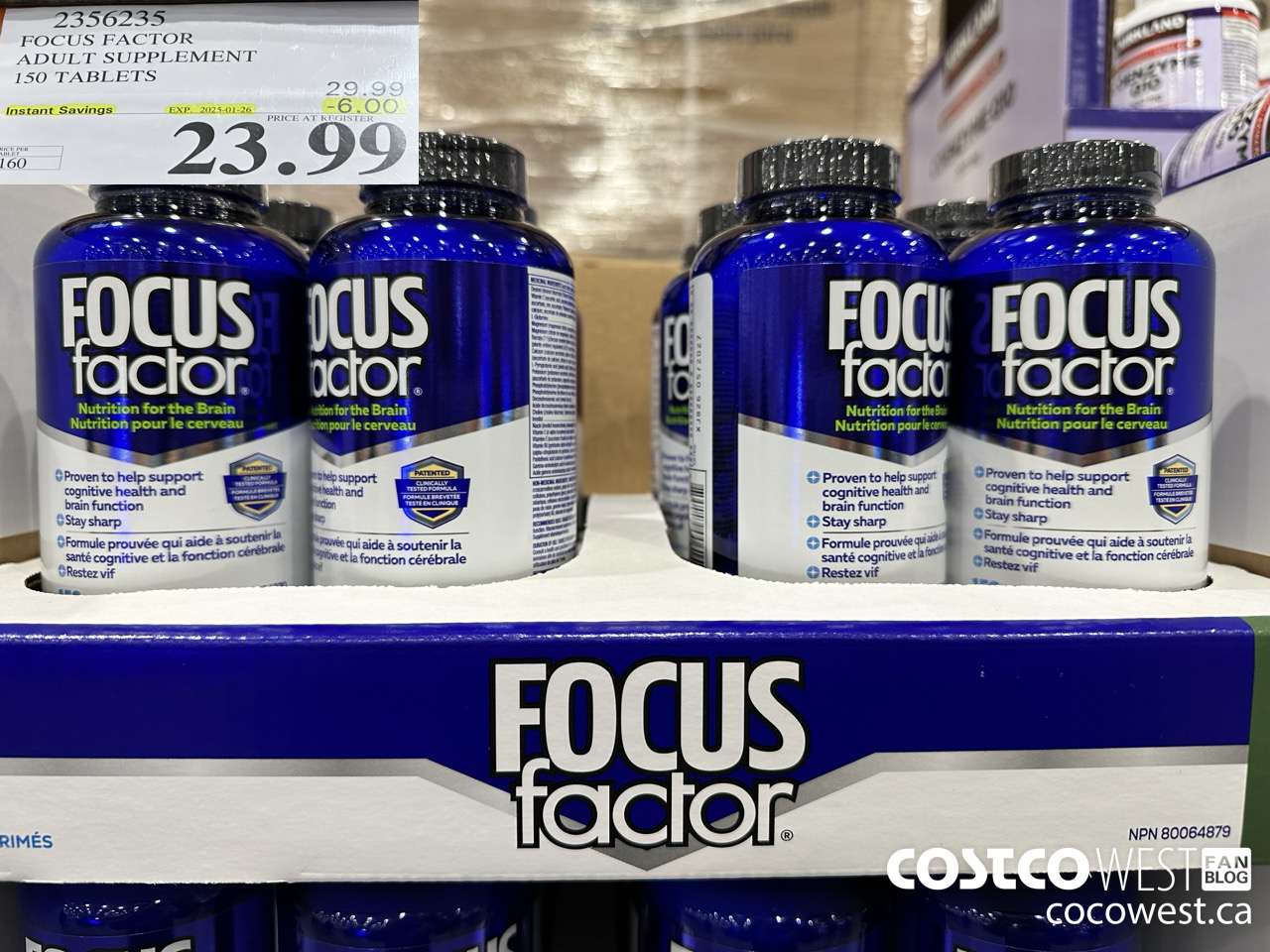 2356235 FOCUS FACTOR ADULT 150 TABLETS ($6.00 INSTANT SAVINGS EXPIRES ON 2025-01-26) $23.99